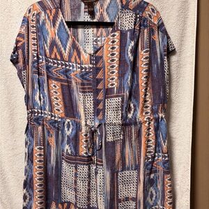 Colorful Geometric Print Top